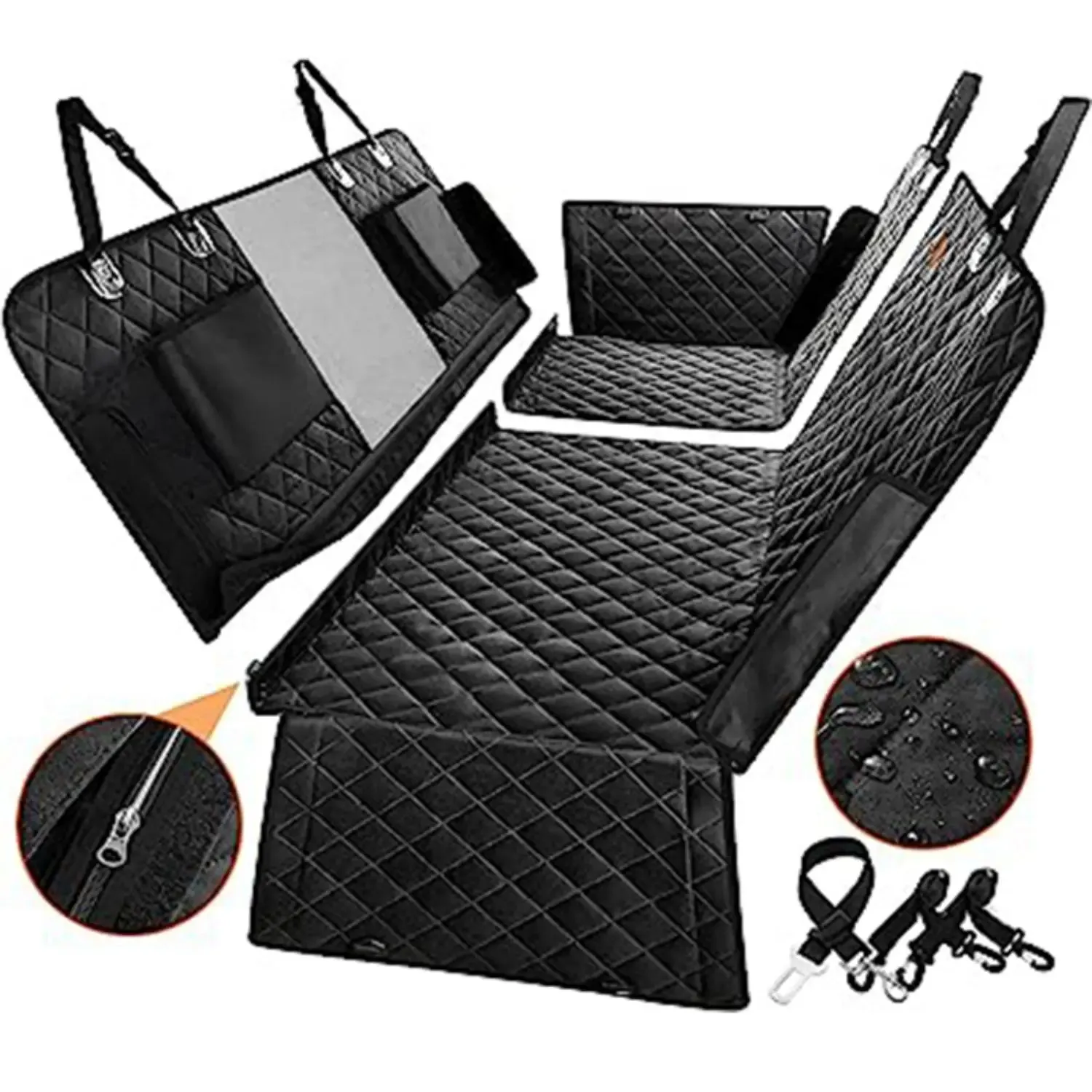 6-in-1 Waterproof Dog Car Seat Cover