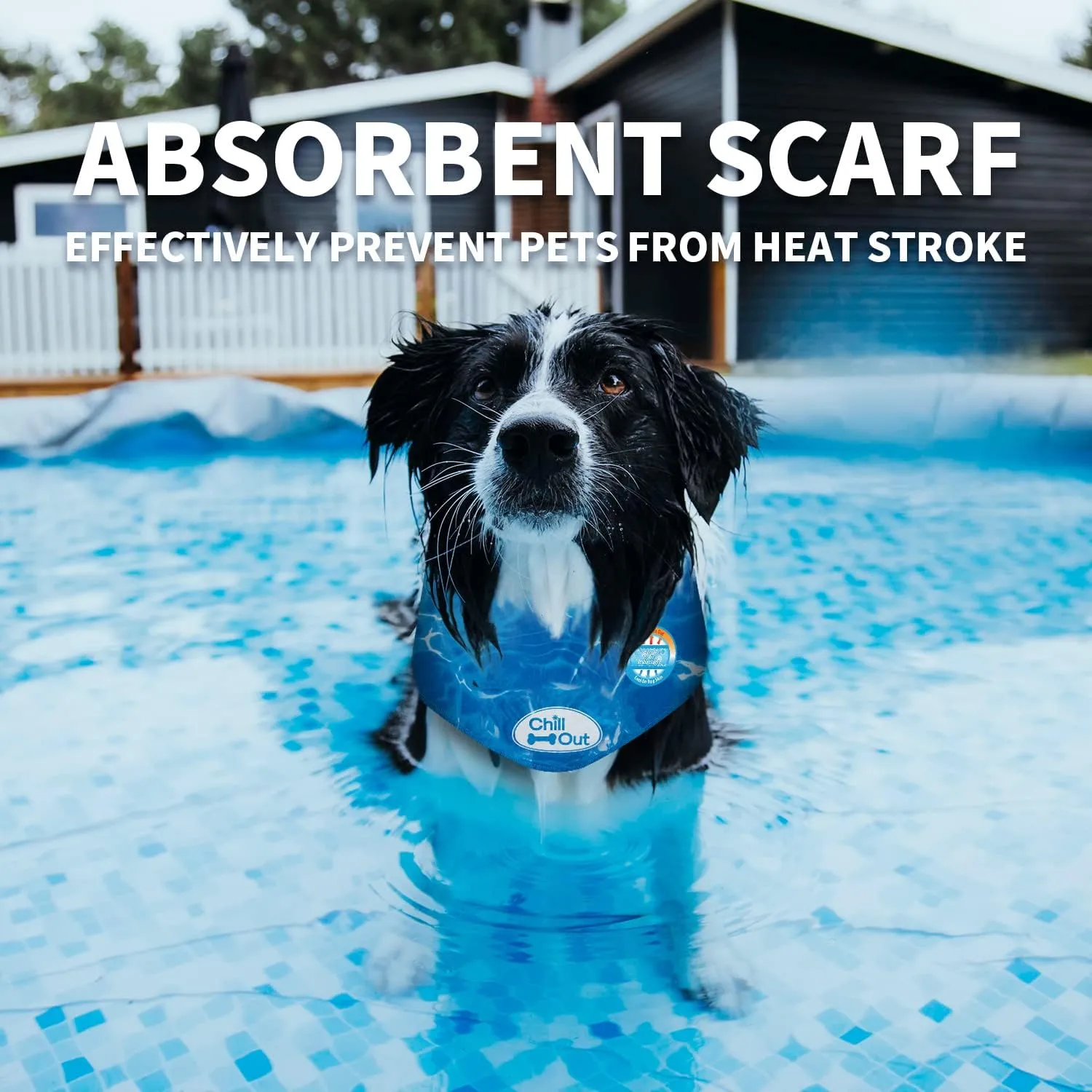 ALL FOR PAWS Chill Out Dog Ice Bandana, Instant Cooling Pet Bandana, Breathable Scarf Dog Cat Ice Collar for Summer Medium