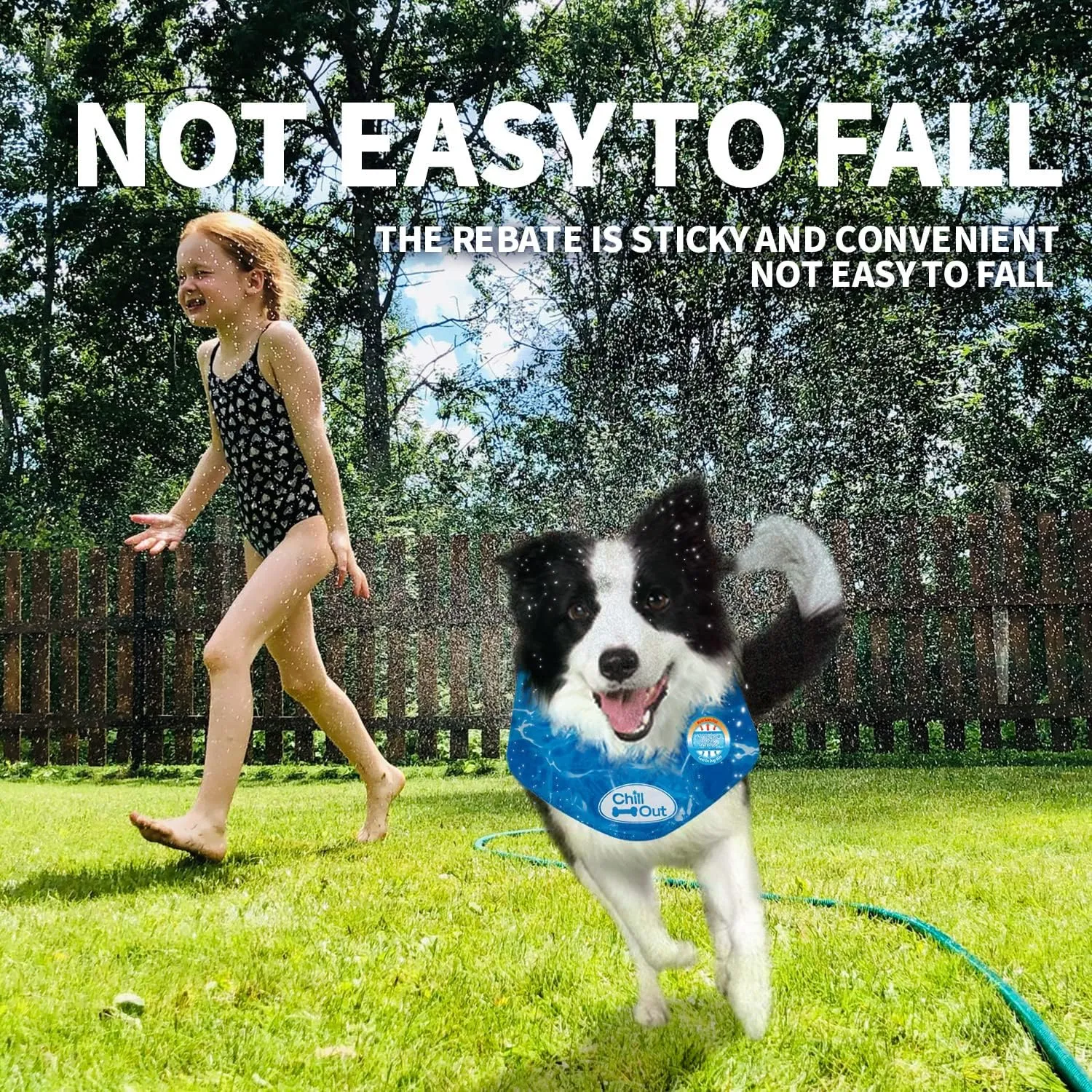 ALL FOR PAWS Chill Out Dog Ice Bandana, Instant Cooling Pet Bandana, Breathable Scarf Dog Cat Ice Collar for Summer Medium