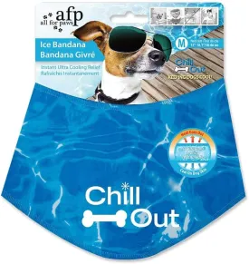 ALL FOR PAWS Chill Out Dog Ice Bandana, Instant Cooling Pet Bandana, Breathable Scarf Dog Cat Ice Collar for Summer Medium