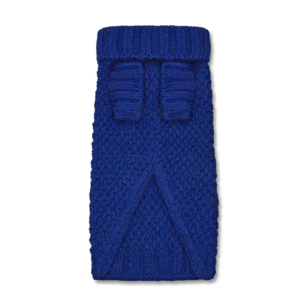 Allen Bobble Royal Blue Hand knitted Designer Wool Dog Jumper