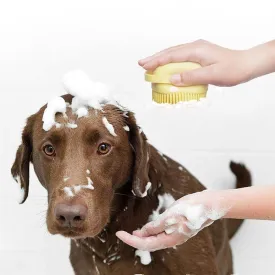Bathroom Puppy Big Dog Cat Bath Massage Gloves Brush - Soft Safety Silicone Pet Accessories