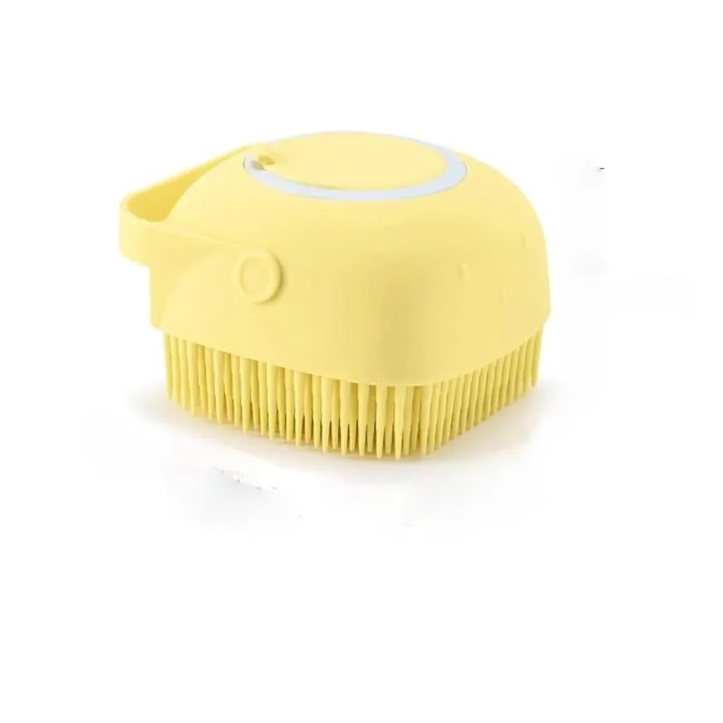 Bathroom Puppy Big Dog Cat Bath Massage Gloves Brush - Soft Safety Silicone Pet Accessories
