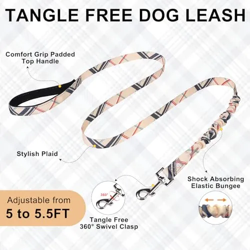 BEAUTYZOO No Pull Small Dog Harness and Leash Set for Small Medium Dogs, Soft Flannel Padded Dog Vest Harness, Adjustable Puppy Harness Front Back Clip Attachment, Quick Fit Easy for Training Walking