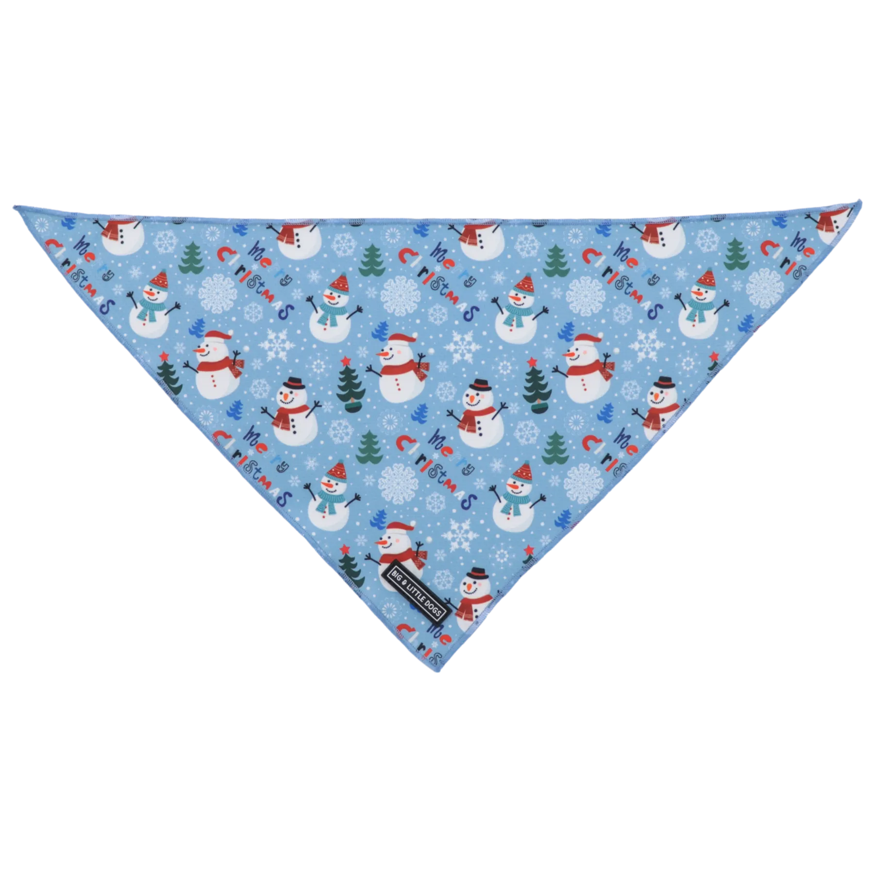 Big & Little Dogs Christmas Bandana - 'Let it Snow'