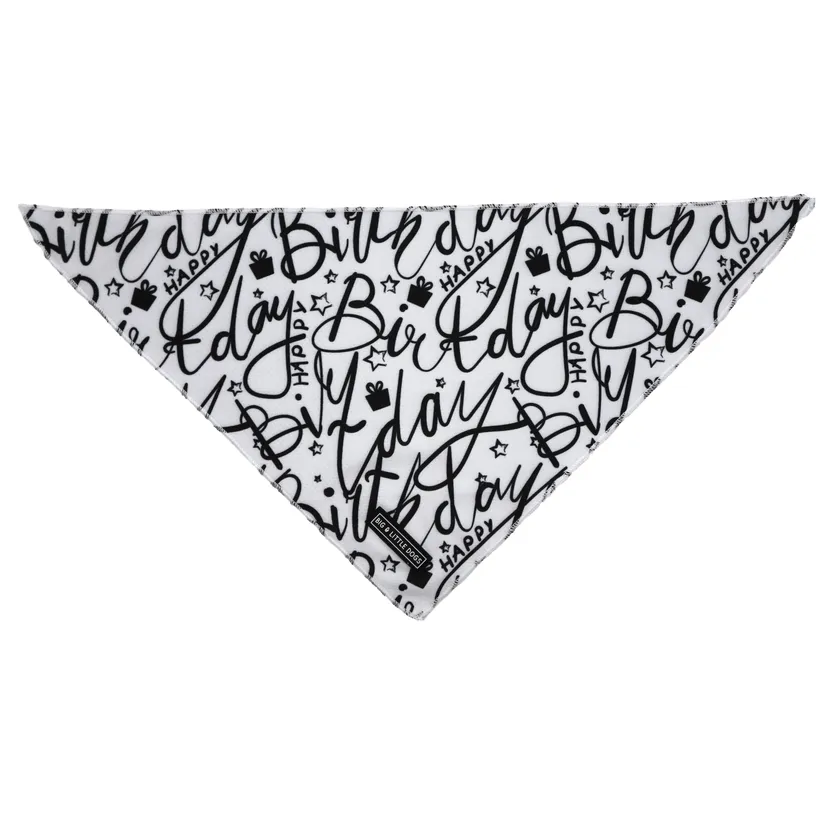 Black & White Birthday Bandana