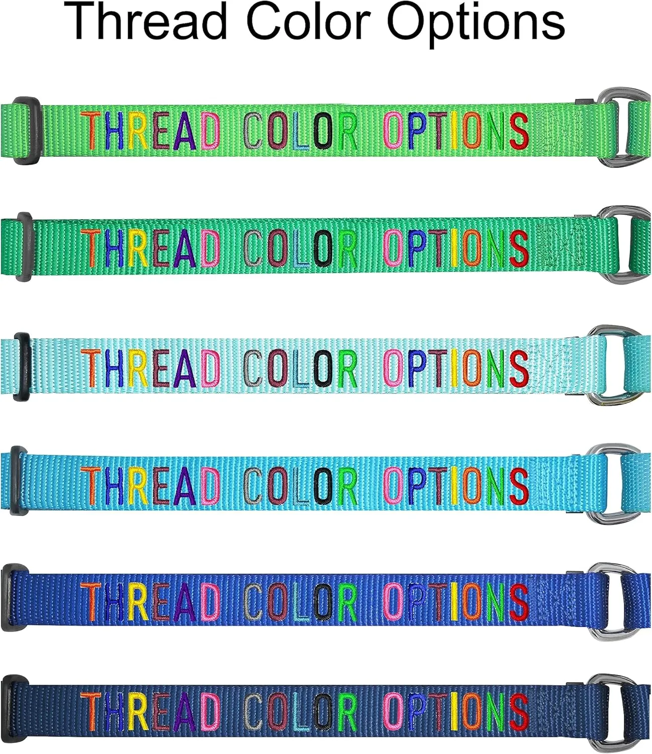 Blueberry Pet Essentials Personalized Martingale Safety Training Dog Collar, Turquoise, Medium, Adjustable Customized ID Collars for Dogs Embroidered with Pet Name & Phone Number