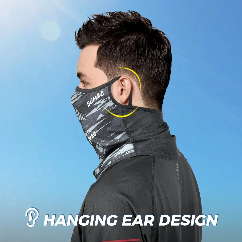 Breathable Bandana Hanging Ear Face Mask Cover Cycling Men Women Ice Cool Outdoor Sports Hiking Bicycle Neck Gaiter Scarf Summer