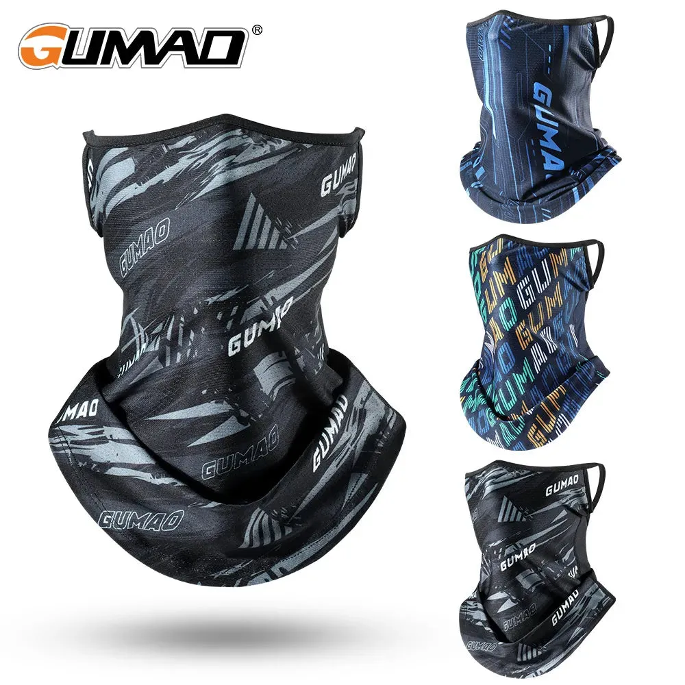 Breathable Bandana Hanging Ear Face Mask Cover Cycling Men Women Ice Cool Outdoor Sports Hiking Bicycle Neck Gaiter Scarf Summer