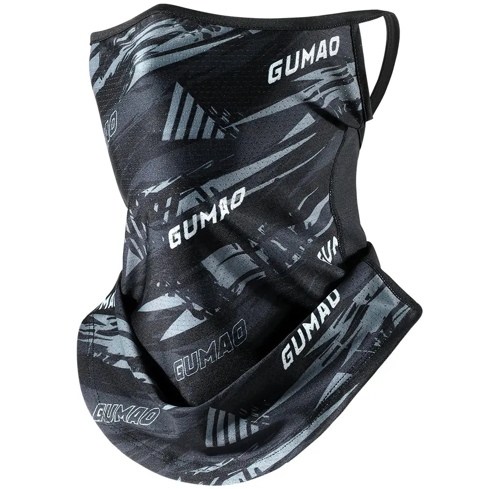 Breathable Bandana Hanging Ear Face Mask Cover Cycling Men Women Ice Cool Outdoor Sports Hiking Bicycle Neck Gaiter Scarf Summer