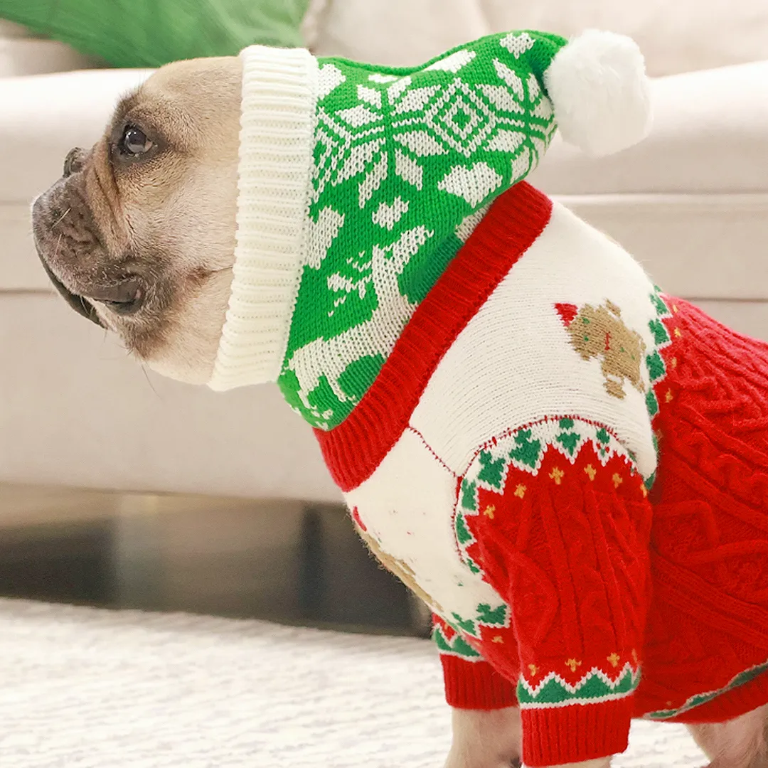 Christmas Sweater   Deer Beanie Combo