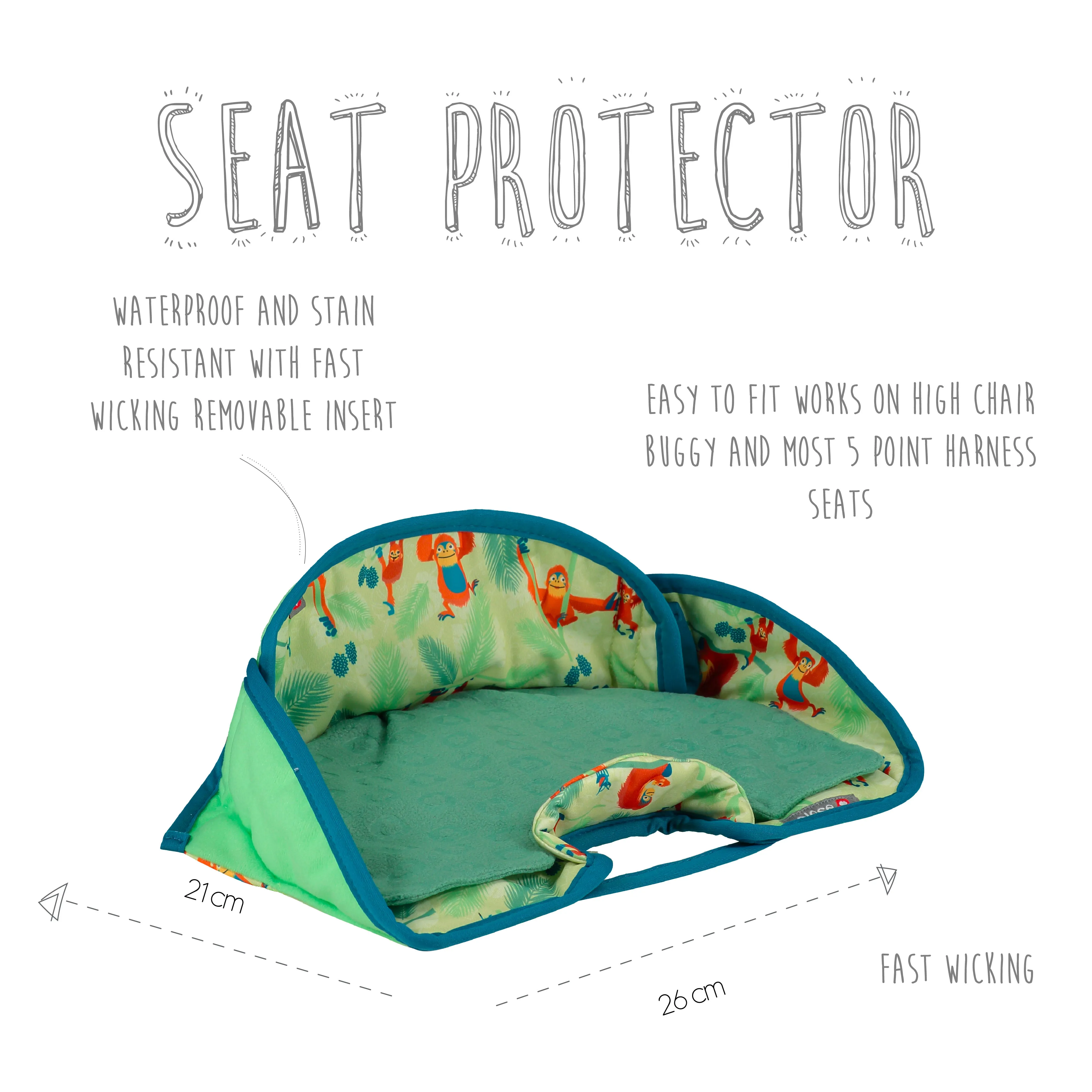 Close Pop-in Universal Children's Seat Protector Pad - Multi-use Waterproof/Wicking Liner For Pushchair, Car Seat or High Chair