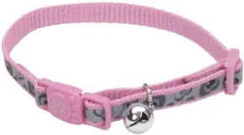 Coastal Pet Lazerbrite Reflective Breakaway Cat Collar Pink Heart - 12"L x 3/8"W