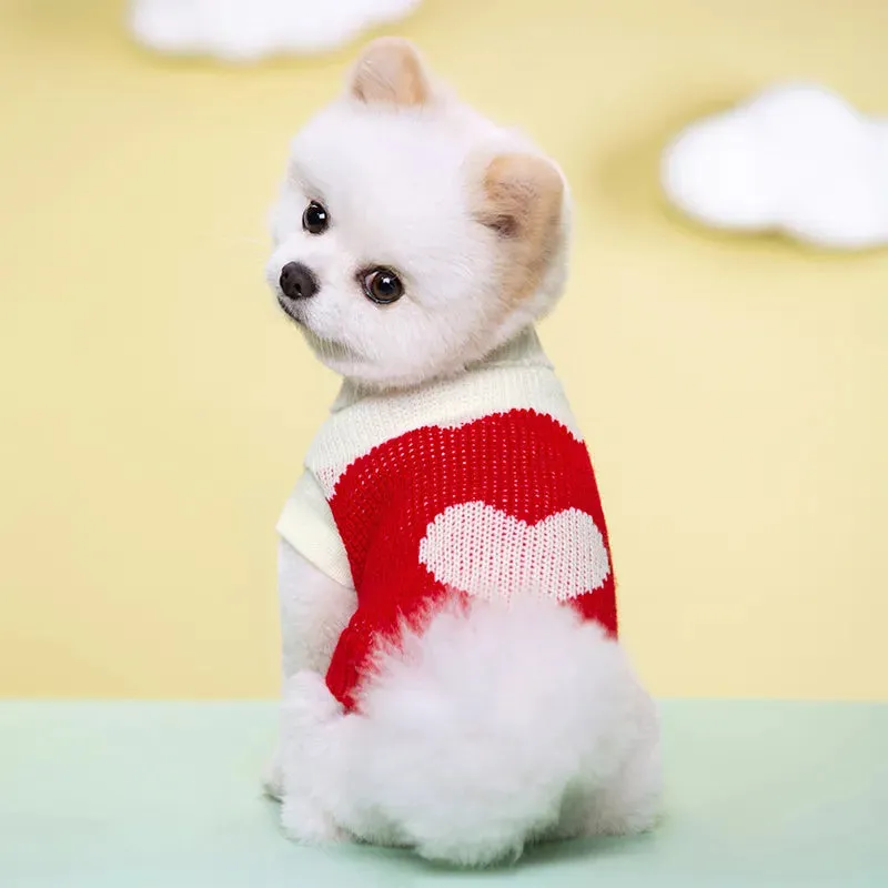 Cozy Autumn/Winter Knitted Sweater for Small Dogs and Cats - Ideal for Chihuahuas, Schnauzers, and Pets Seeking Soft and Warm Turtleneck Comfort