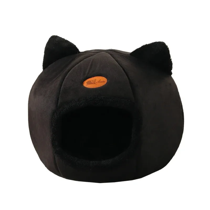 Deep Sleep Comfort Winter Cat Bed | Cozy Cave Nest for Small Dogs & Cats | Indoor Pet Tent House