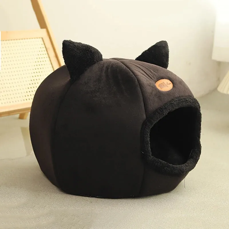 Deep Sleep Comfort Winter Cat Bed | Cozy Cave Nest for Small Dogs & Cats | Indoor Pet Tent House