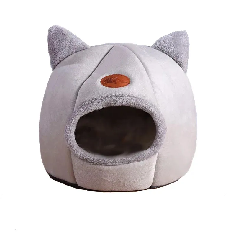 Deep Sleep Comfort Winter Cat Bed | Cozy Cave Nest for Small Dogs & Cats | Indoor Pet Tent House