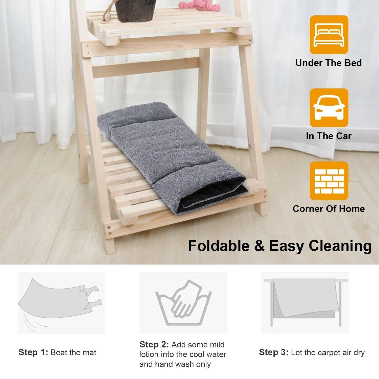 Dog Bed Mat Comfortable Fleece Reversible Pad