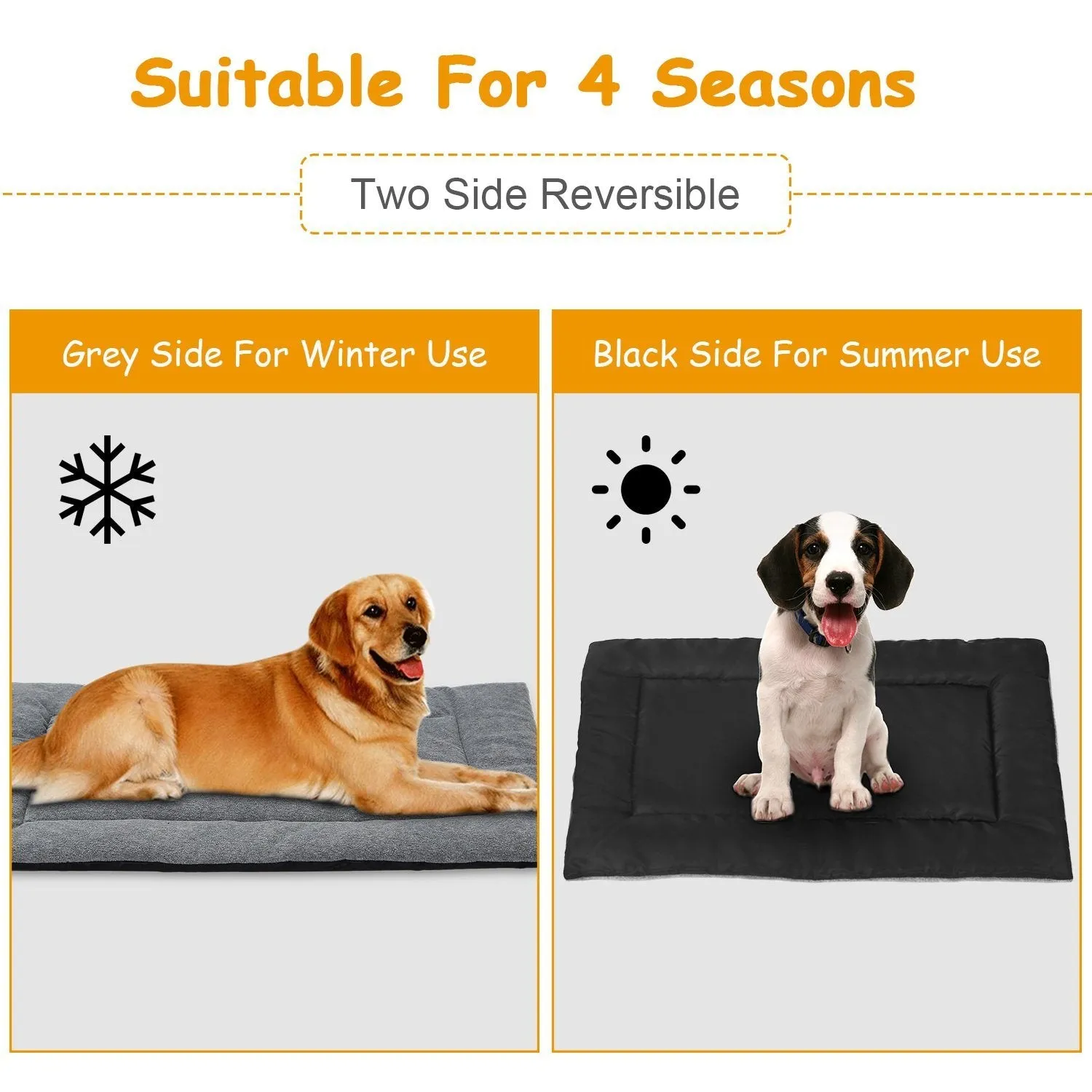 Dog Bed Mat Comfortable Fleece Reversible Pad