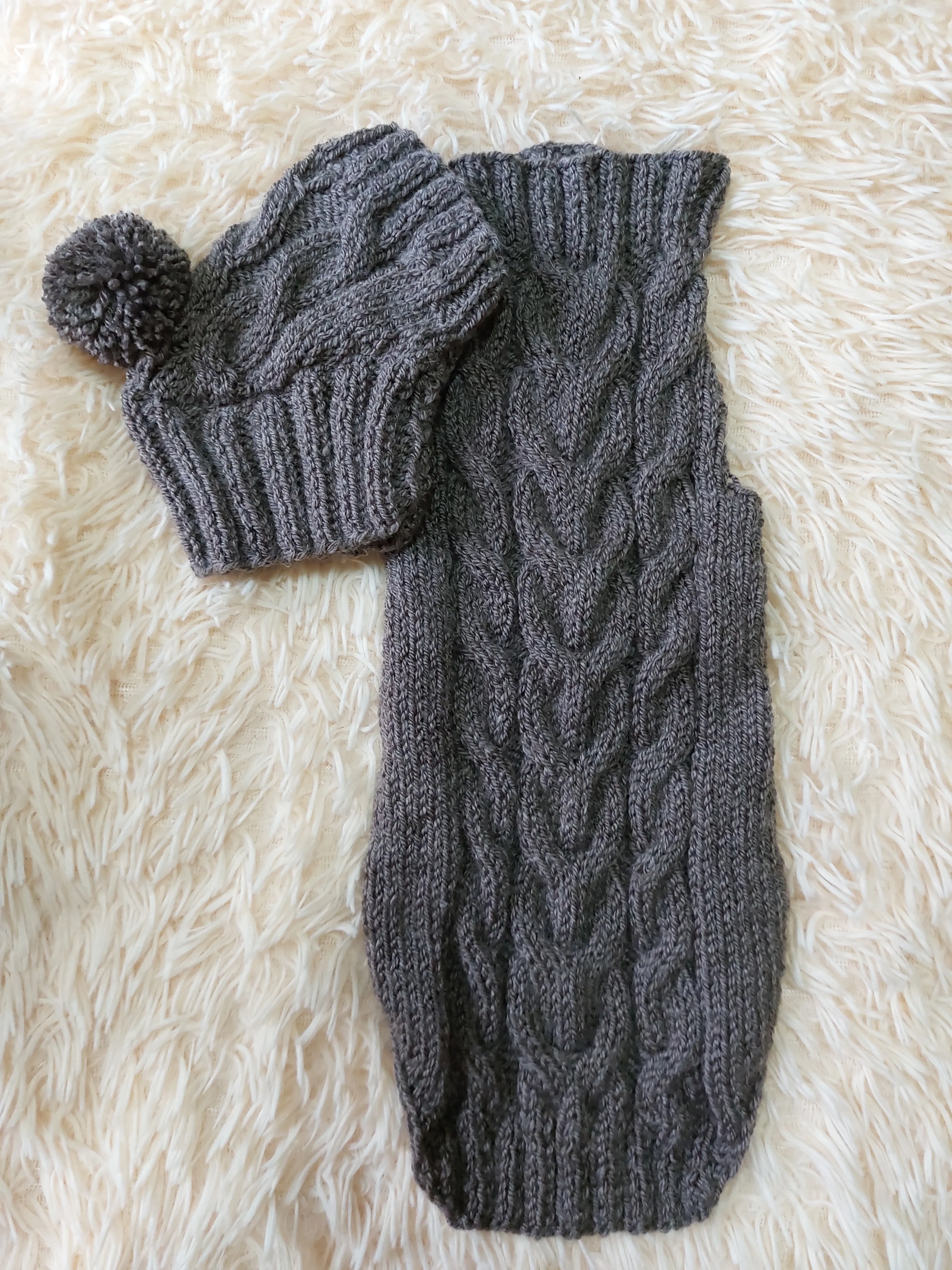 Dog costume sweater and hat, knitted dachshund clothes wool warm jamper and hat, winter pet suit sweater and hat