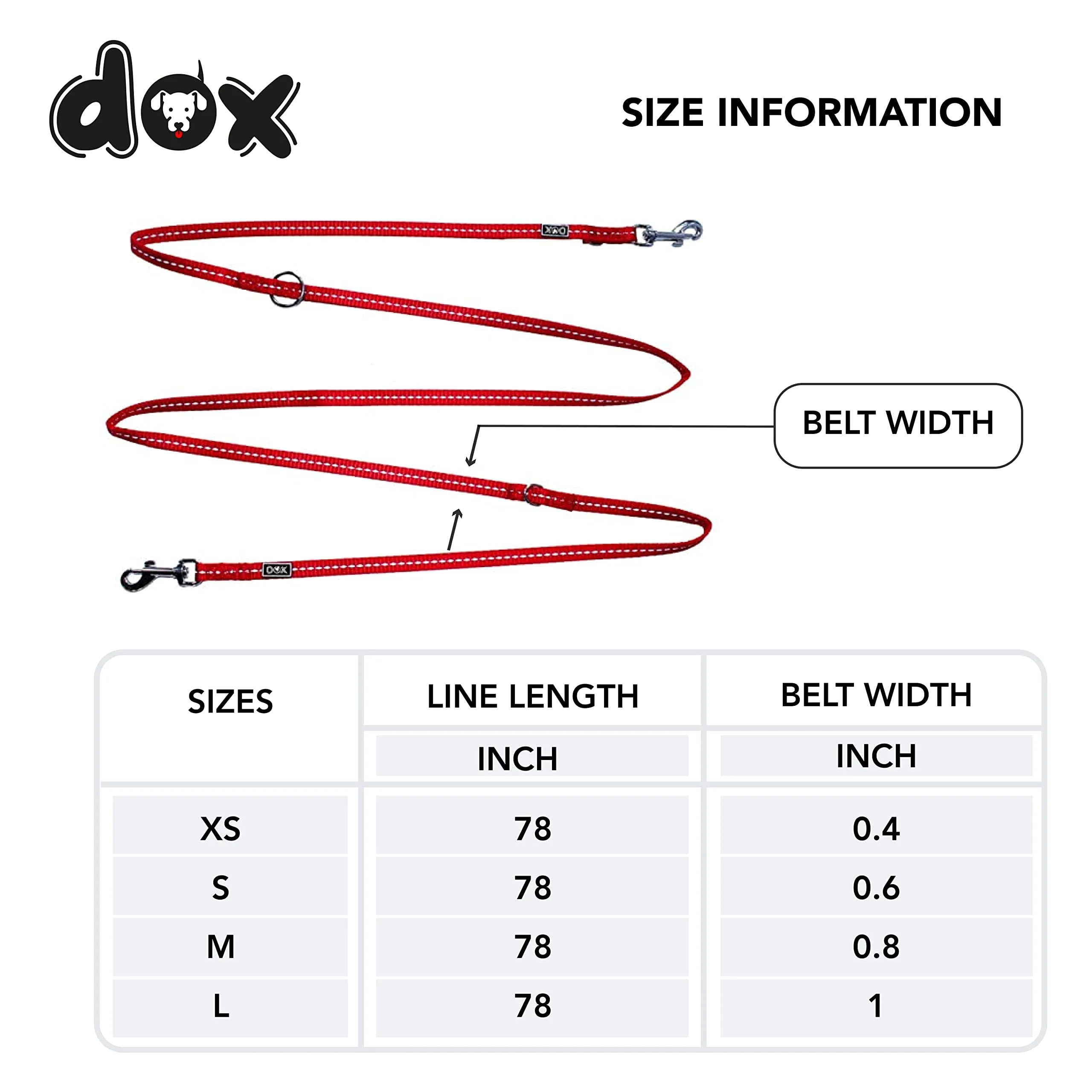 Dog Leash Nylon Reflective Adjustable 66 Ft  Many Ors  Sizes  For Small