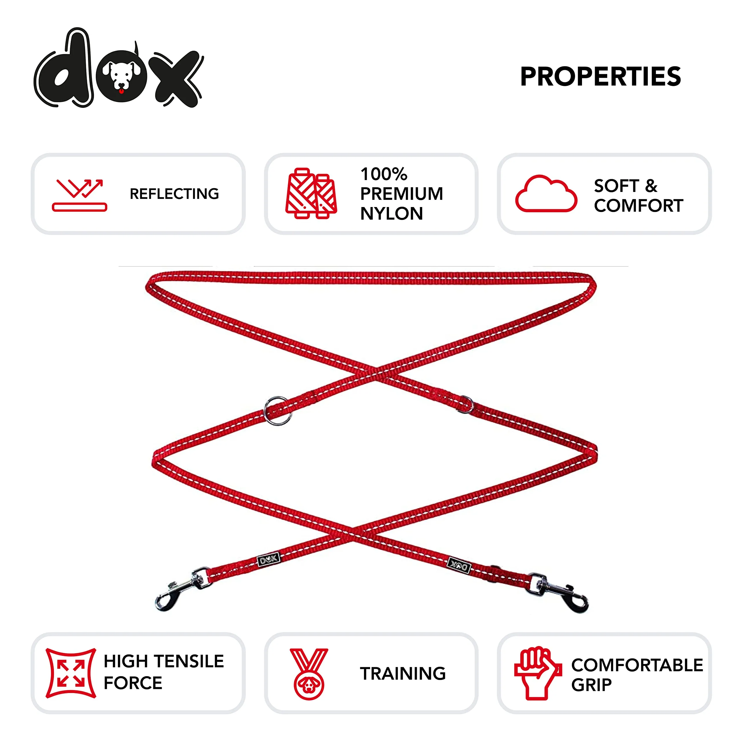 Dog Leash Nylon Reflective Adjustable 66 Ft  Many Ors  Sizes  For Small