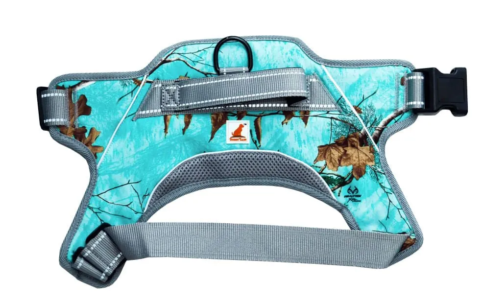 Doggy Tales Patented Realtree Hart Harness, Sea Glass