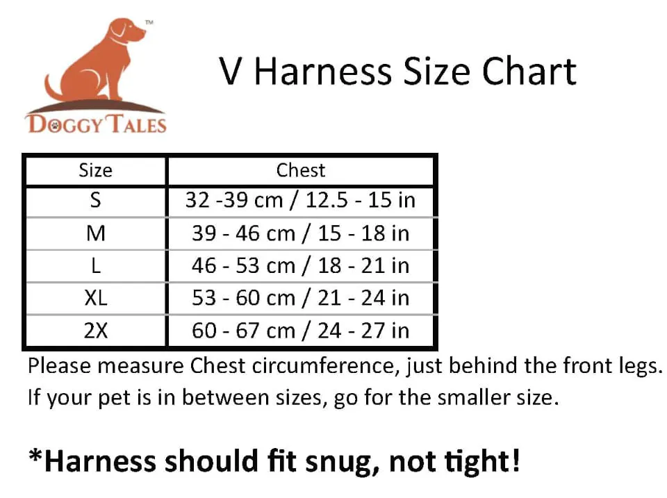 Doggy Tales Step In V Harness, Red