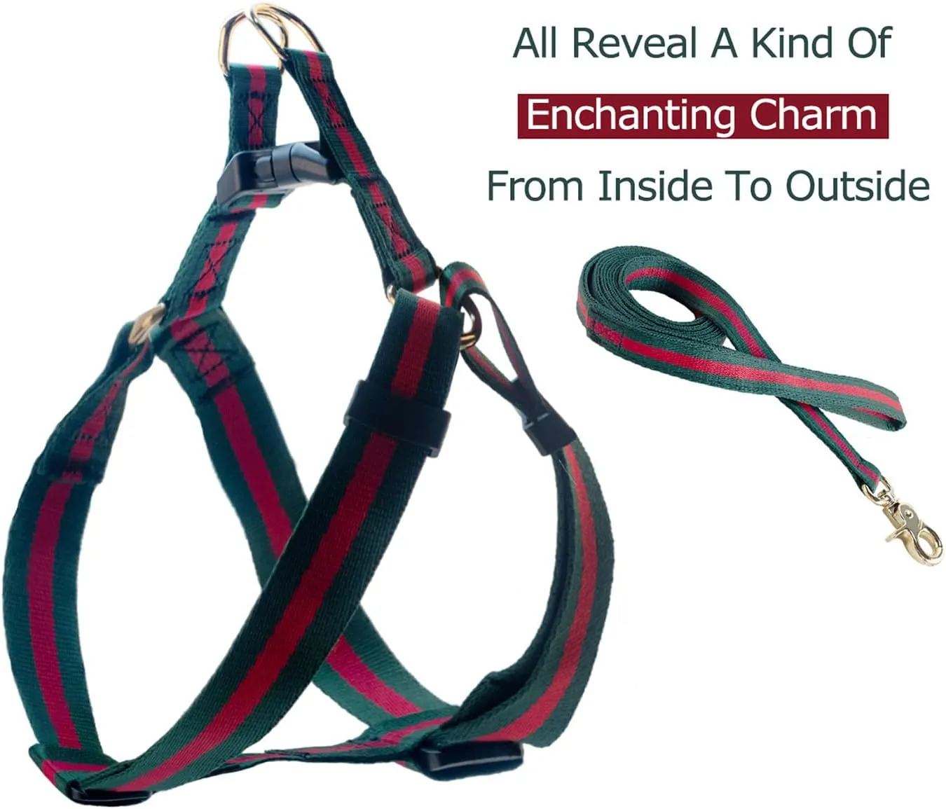 Elegant and Stylish Dog Harness and Leash,Durable Soft Neck and Chest Adjustable Pet Harness,Luxury Dog Harnesses and Dog Leashes Set Packing Gift for Big Large Dogs