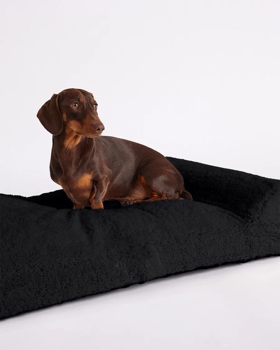 Faux Fur Pet Bed - Charcoal