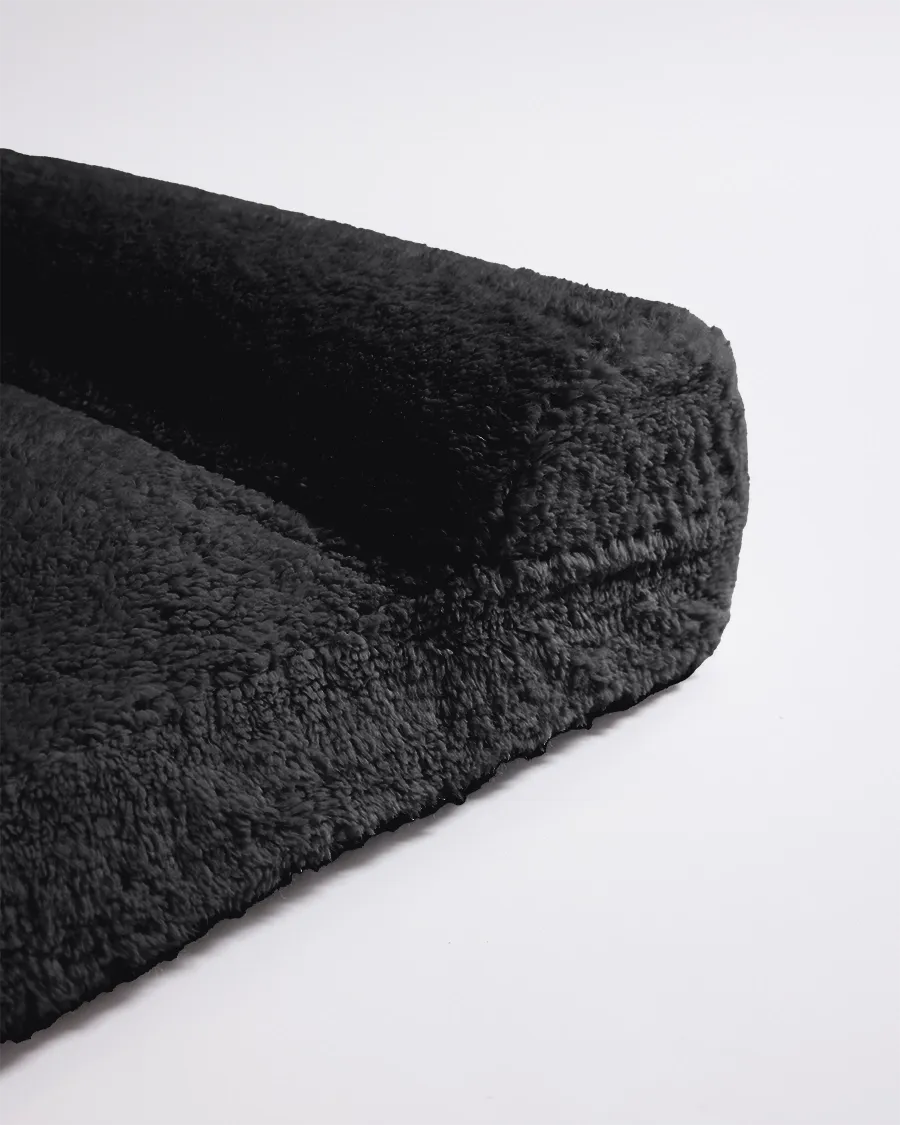 Faux Fur Pet Bed - Charcoal