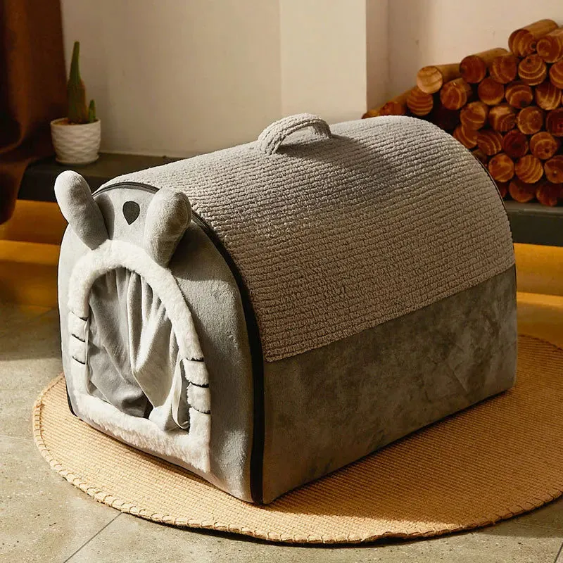 Foldable Dog House Kennel - Soft Pet Sleeping Bed Tent - Four Seasons Cat House - Indoor Dog Cave Sofa - Puppy Nest Basket - Pet Supplies