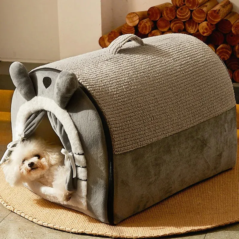 Foldable Dog House Kennel - Soft Pet Sleeping Bed Tent - Four Seasons Cat House - Indoor Dog Cave Sofa - Puppy Nest Basket - Pet Supplies