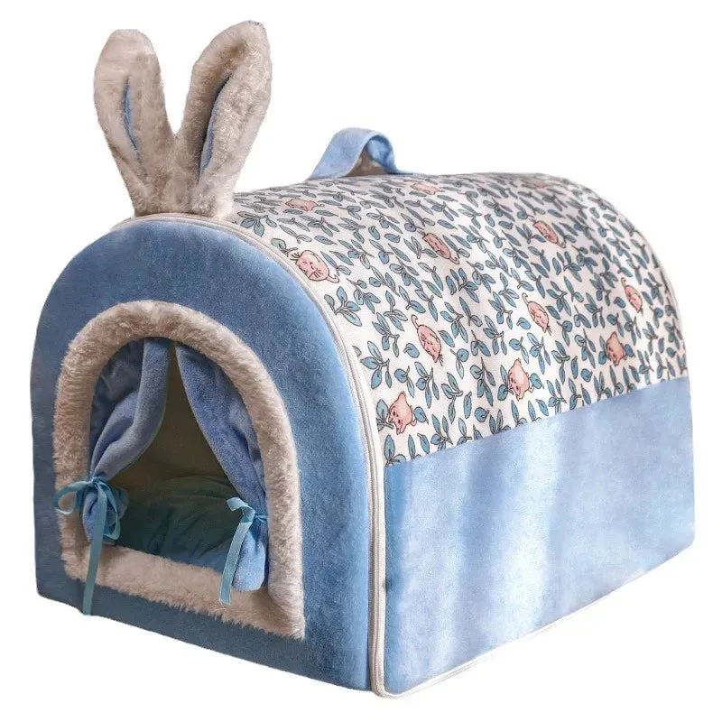 Foldable Dog House Kennel - Soft Pet Sleeping Bed Tent - Four Seasons Cat House - Indoor Dog Cave Sofa - Puppy Nest Basket - Pet Supplies