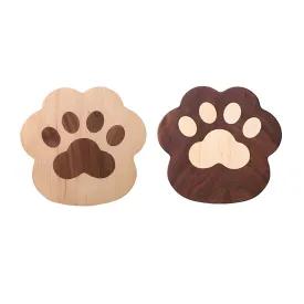 Funki Buys | Coasters | Cat Paw Solid Wood Coasters 4 Pcs