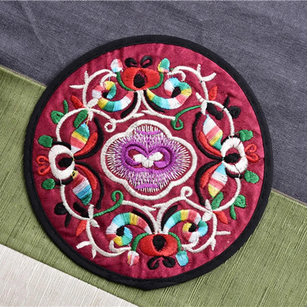 Funki Buys | Coasters | Chinese Floral Embroidered Mats 10 Pcs