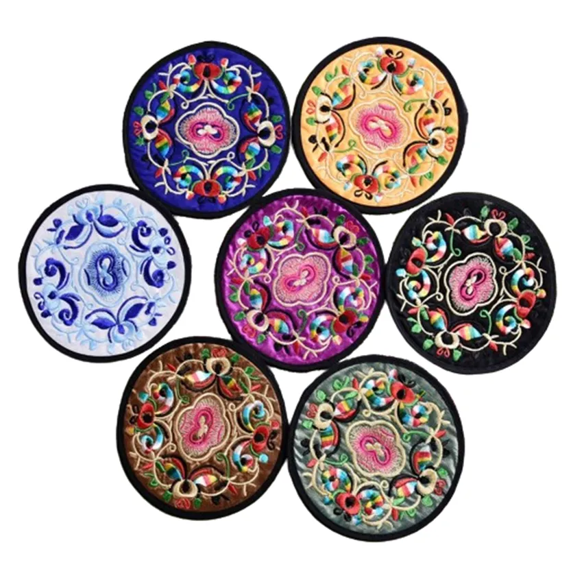Funki Buys | Coasters | Chinese Floral Embroidered Mats 10 Pcs