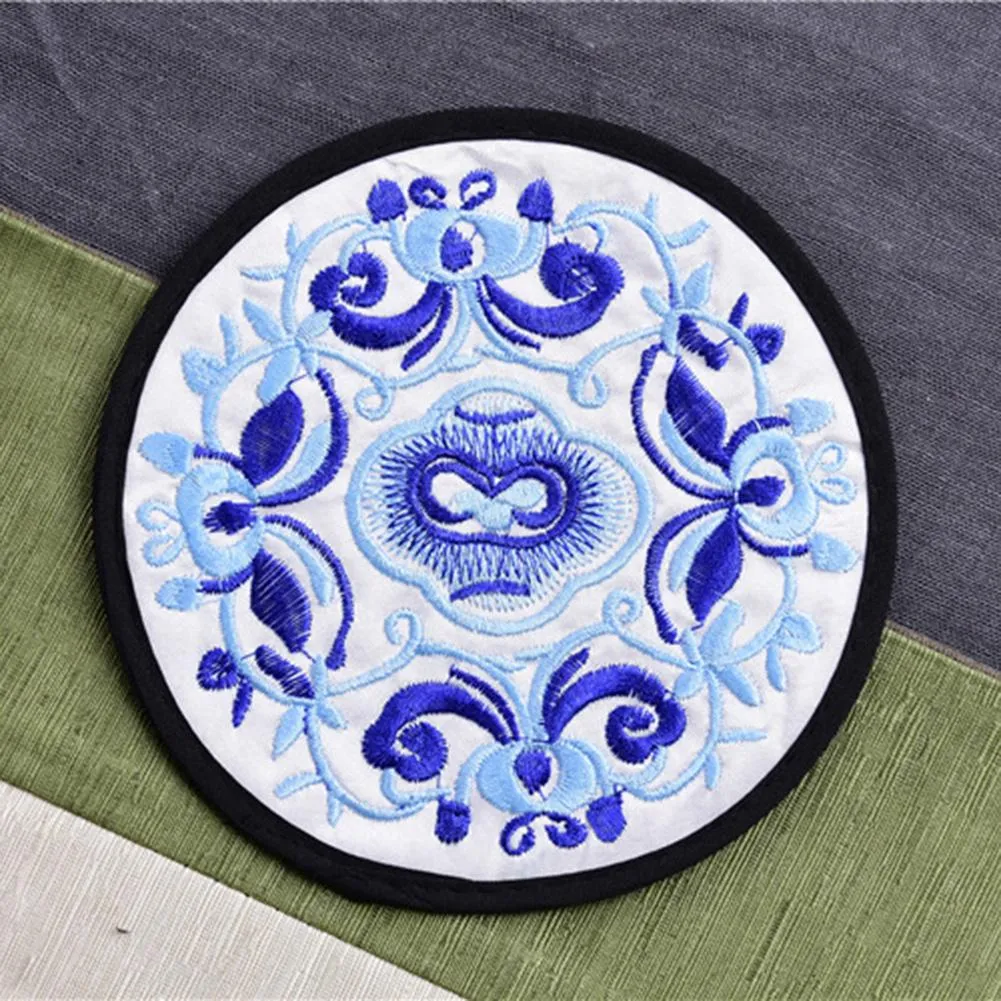 Funki Buys | Coasters | Chinese Floral Embroidered Mats 10 Pcs