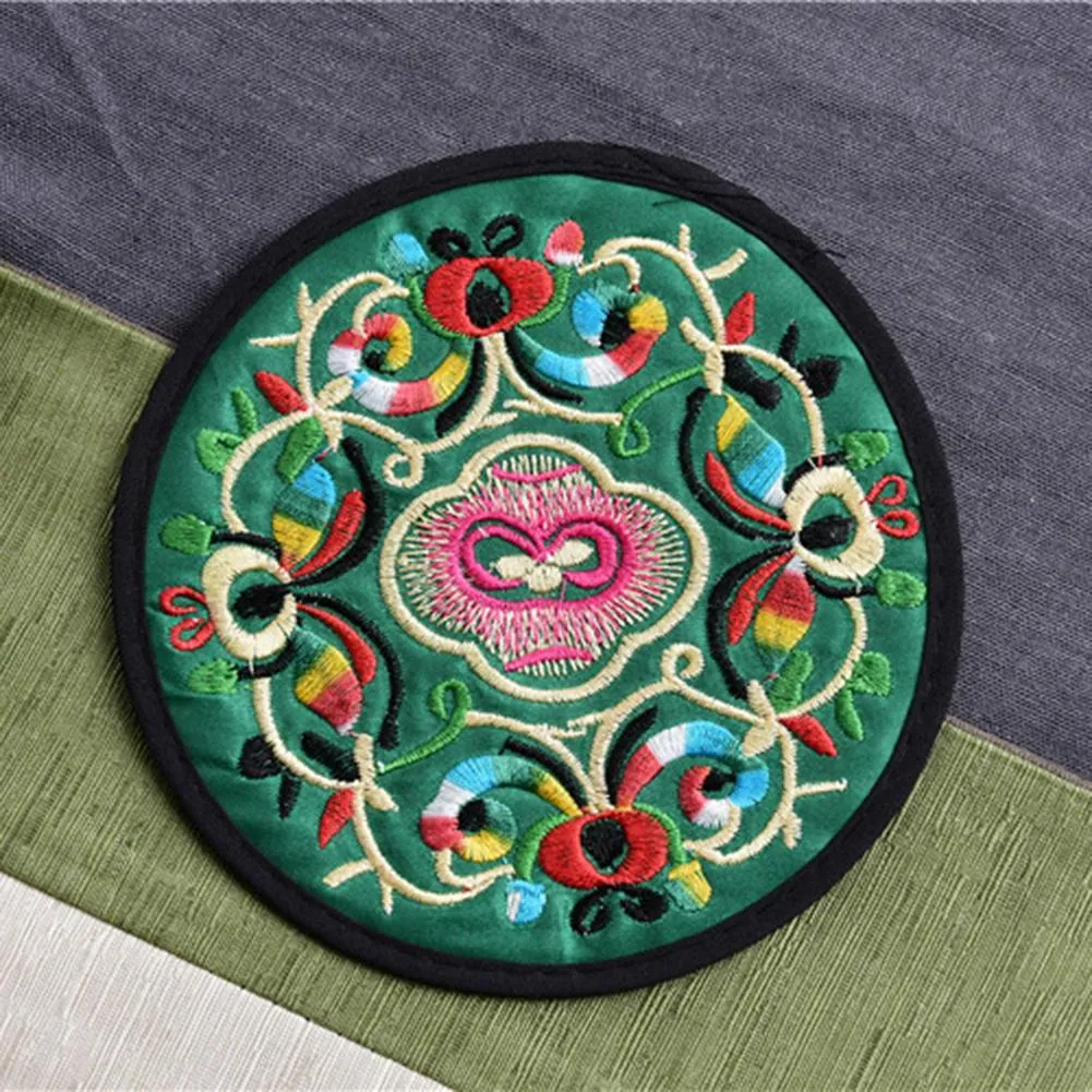Funki Buys | Coasters | Chinese Floral Embroidered Mats 10 Pcs