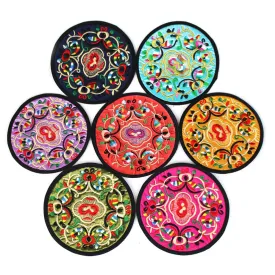 Funki Buys | Coasters | Chinese Floral Embroidered Mats 10 Pcs