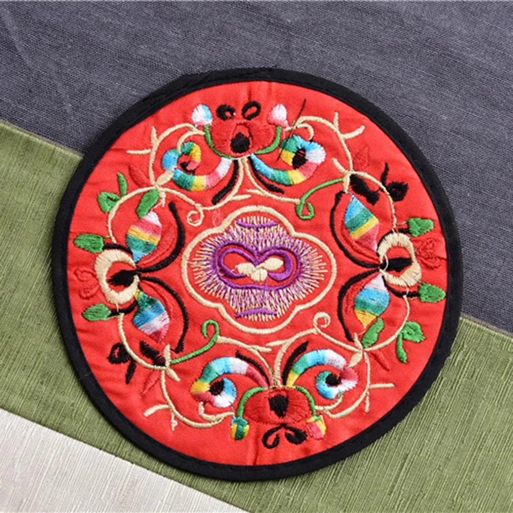 Funki Buys | Coasters | Chinese Floral Embroidered Mats 10 Pcs
