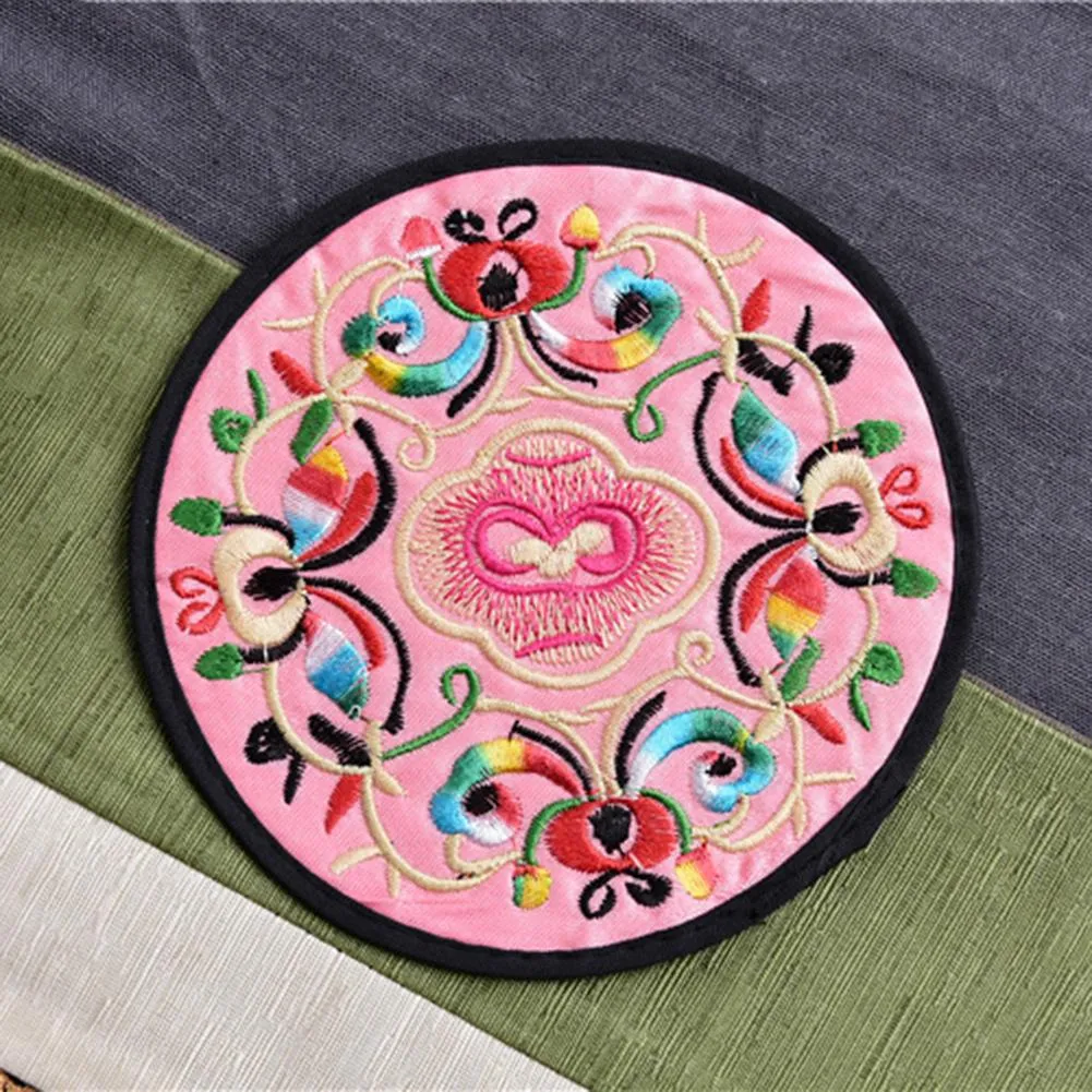 Funki Buys | Coasters | Chinese Floral Embroidered Mats 10 Pcs