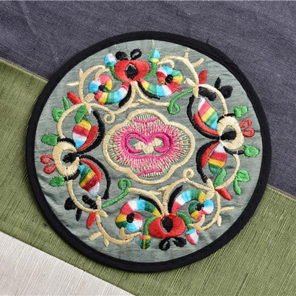 Funki Buys | Coasters | Chinese Floral Embroidered Mats 10 Pcs