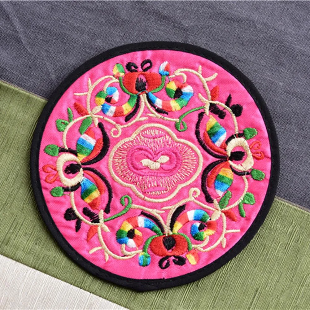 Funki Buys | Coasters | Chinese Floral Embroidered Mats 10 Pcs