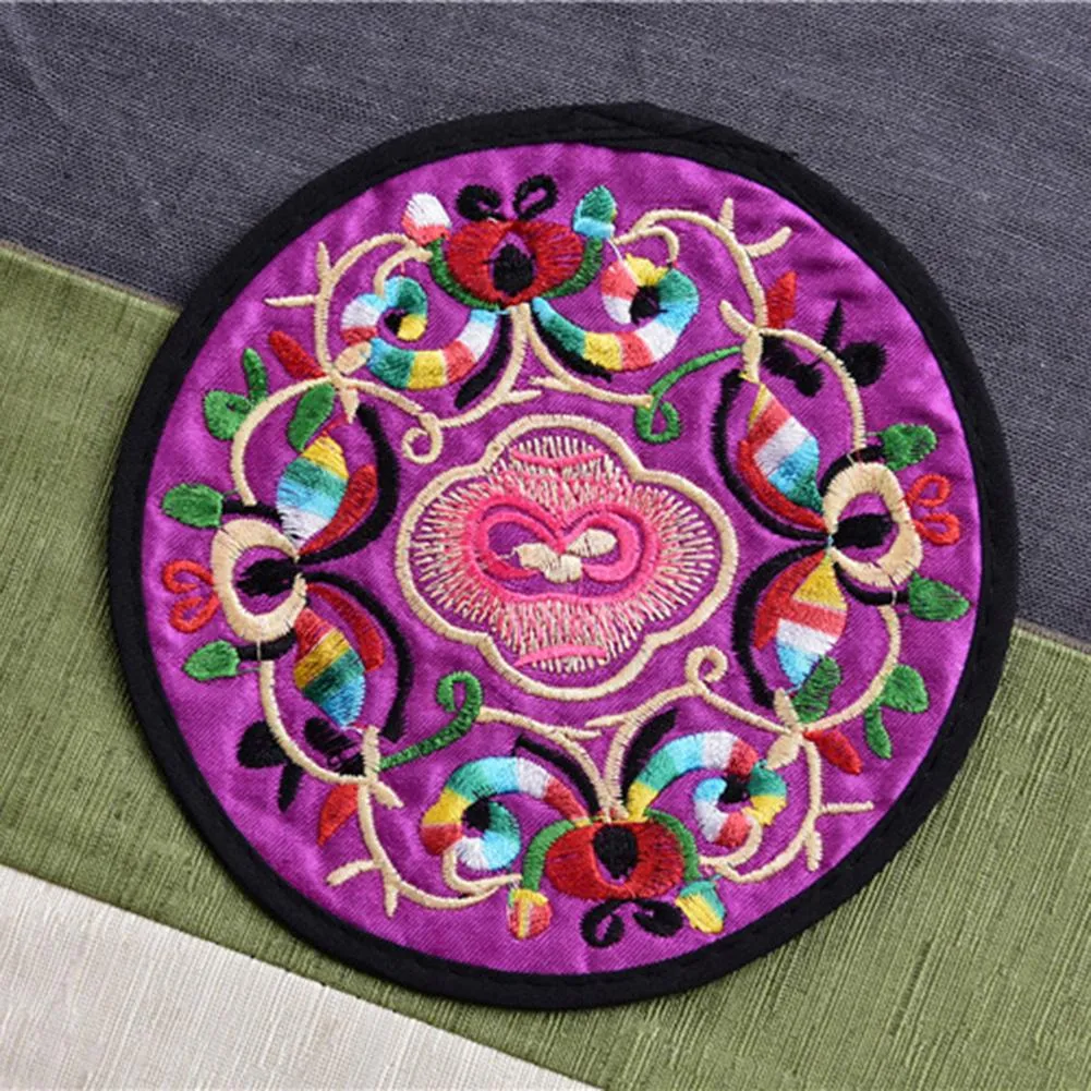 Funki Buys | Coasters | Chinese Floral Embroidered Mats 10 Pcs