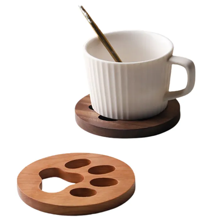 Funki Buys | Coasters | Cut Out Wood Cat Paw Coasters 2 Pcs