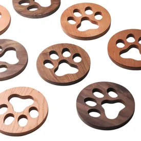 Funki Buys | Coasters | Cut Out Wood Cat Paw Coasters 2 Pcs