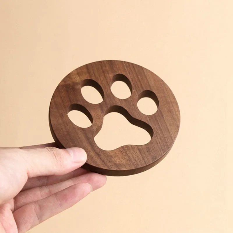 Funki Buys | Coasters | Cut Out Wood Cat Paw Coasters 2 Pcs