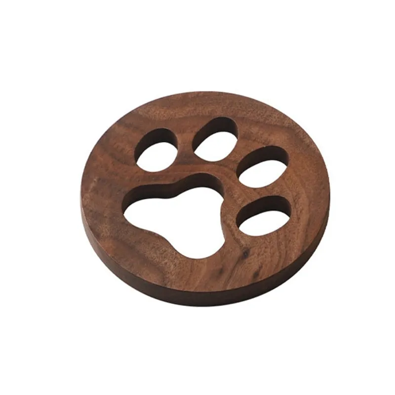 Funki Buys | Coasters | Cut Out Wood Cat Paw Coasters 2 Pcs