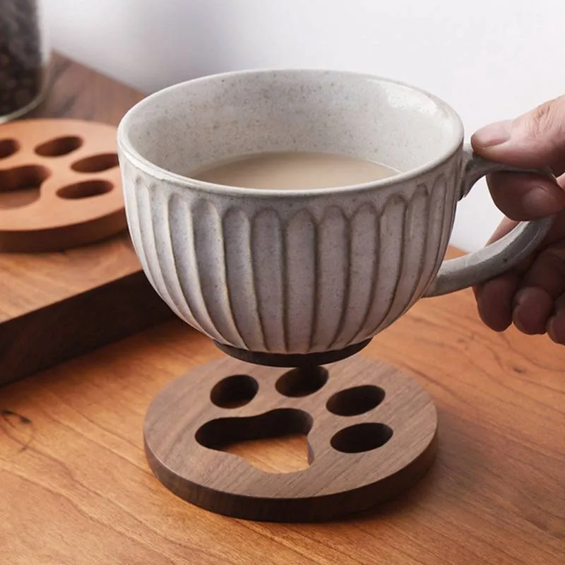 Funki Buys | Coasters | Cut Out Wood Cat Paw Coasters 2 Pcs